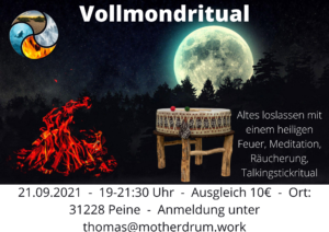 Flyer Vollmondritual 21.09.2021